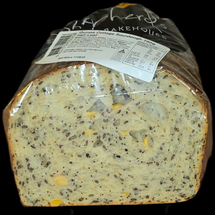 RETAIL HALF QUINOA COTTAGE SOURDOUGH 725G