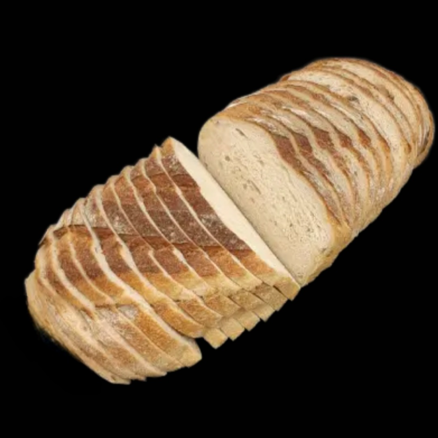 SOURDOUGH PREM WHITE SLICED (RAW WEIGHT 1.5KG)