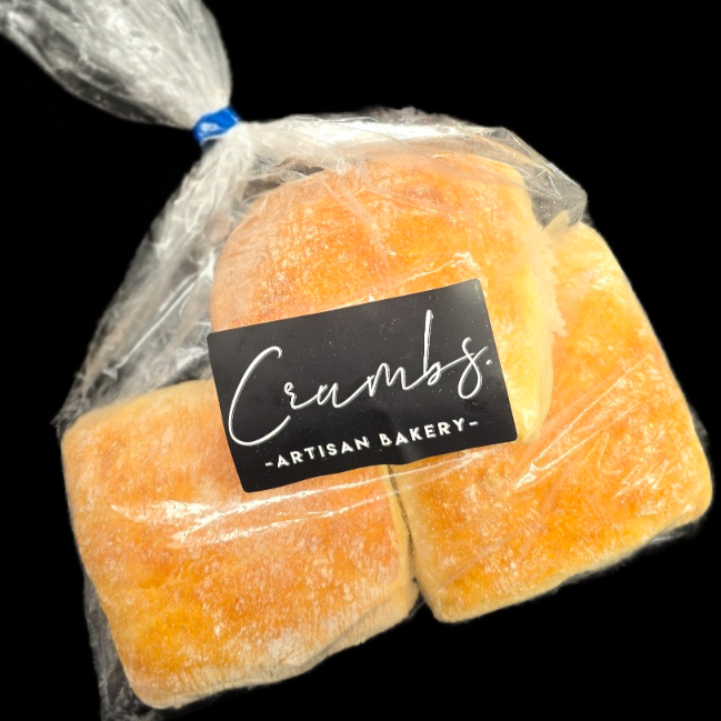 SQUARE ARTISAN CIABATTA ROLL (PK3)