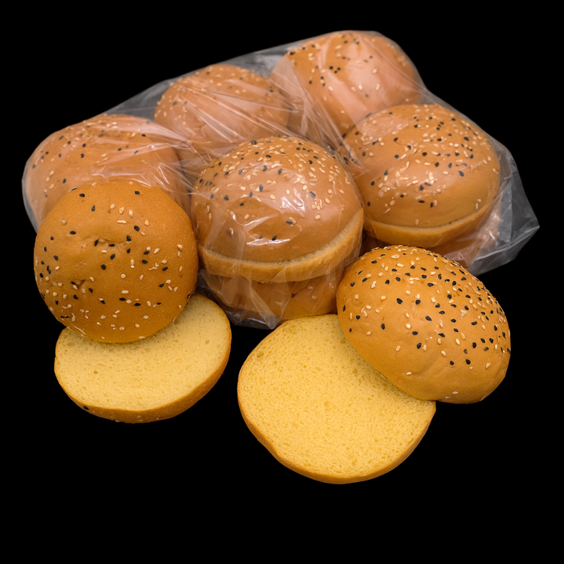 90G BRIOCHE BUNS BL/WH SEED PK12