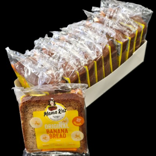 SLICED WRAPPED & LABELLED BANANA BREADS 2KG