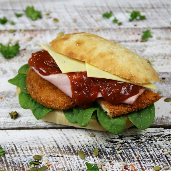 Focaccia - Chicken Schnitzel Parmigiana_image_The Healthlink Crew_order now