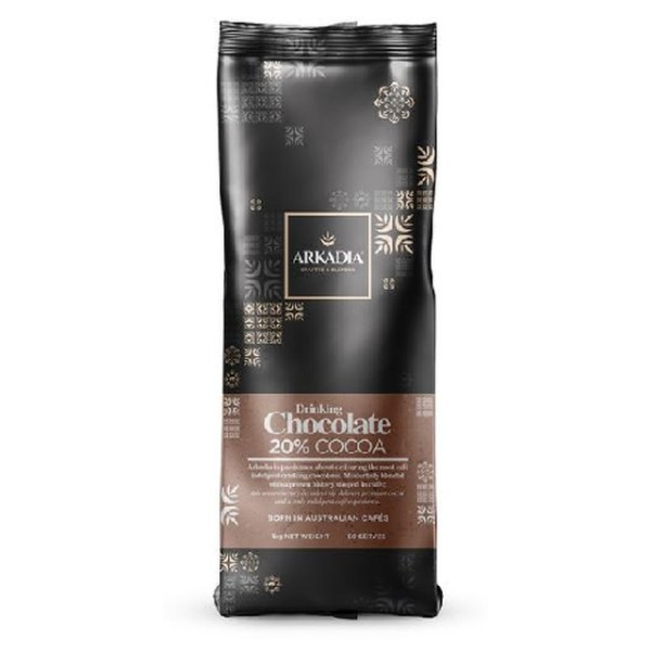 Arkadia Cappuccino Drinking Choc 20%  - 1kg Bag