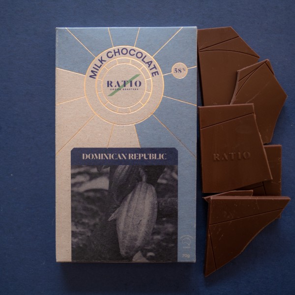 Dominican Republic 58% Milk Chocolate_image_Ratio Cocoa Roasters_order now