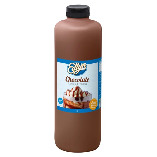 Edlyn TOPPINGS Chocolate 1ltr Squeeze Bottle x6/ctn_image_Tuckabox_order now