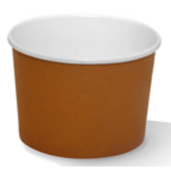 PLA Coated Paper Bowl 12OZ Brown (25/SLV)_image_Ecopak Group (Tassie)_order now