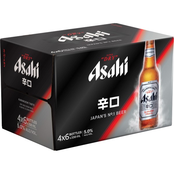 Asahi Super Dry Bottle (Carton 24 x 330mL)