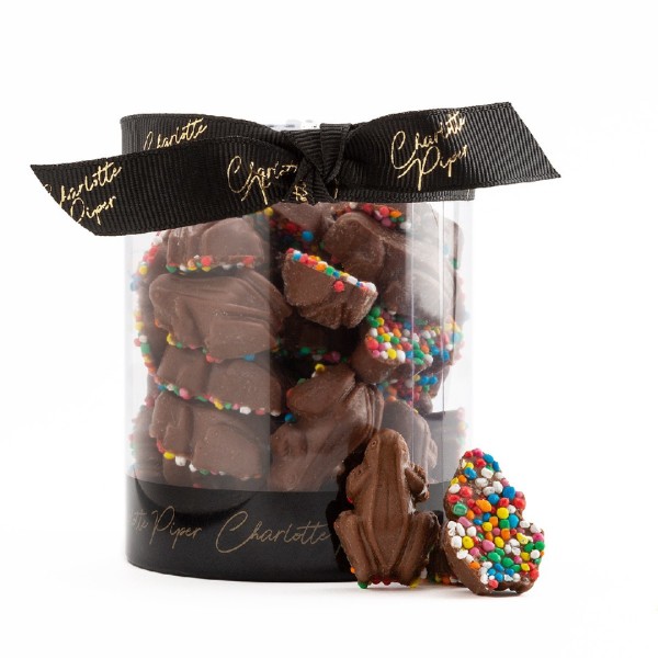 Milk Chocolate Tiny Frogs with Sprinkles 130g (12)-1445MCS_image_Charlotte Piper_order now