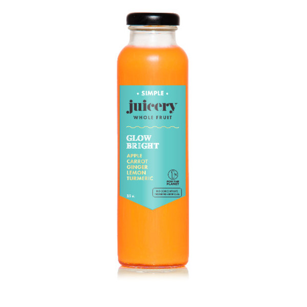 Simple Juicery Glow Bright Turmeric & Carrot Blend 325ml x 12