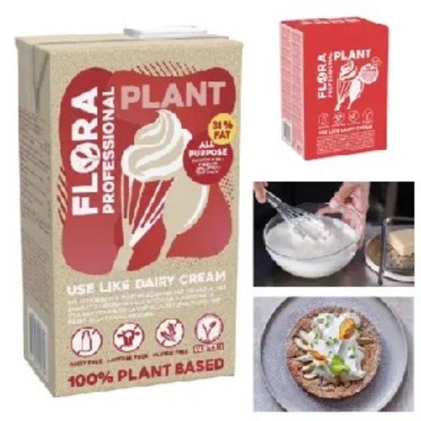 Flora - Plant Cream 31% RETAIL CARTON 8L - 8 x 1L_image_The Plant Pantry - Plant Based Food Distributor_order now
