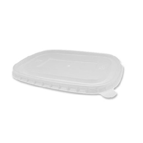 PLA Lid for Rectangular Container - Fit 500-1000ml(SLV50/300pc/ctn)