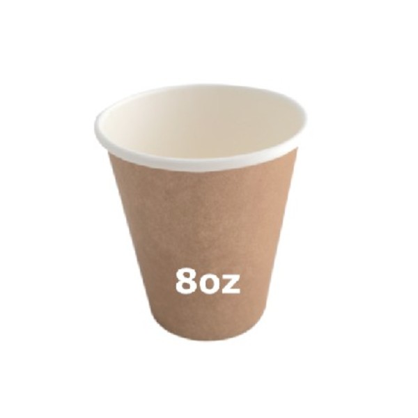 Cup 8oz SW Kraft 90mm Ct 1000 #_image_Packaging Australian Coffee Experts_order now