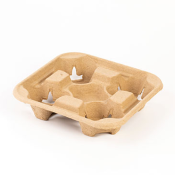 4-Cup Recyclable Moulded Coffee Cup Tray (300) _image_EcoBarista_order now