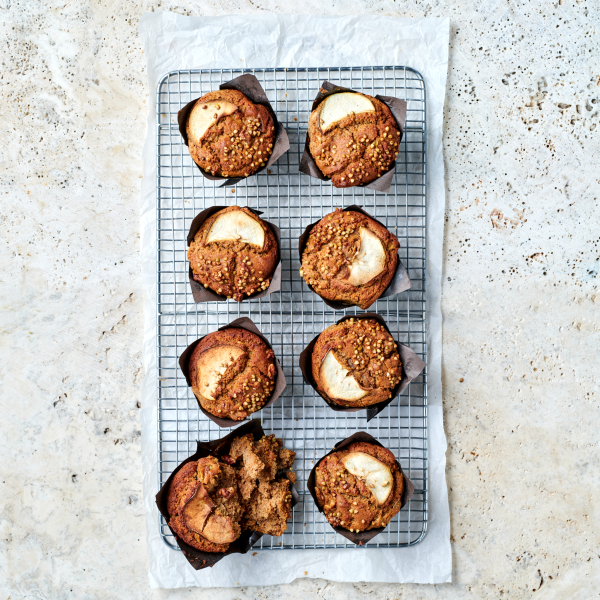 Apple & buckwheat muffins (8) (Gluten Free & Vegan)