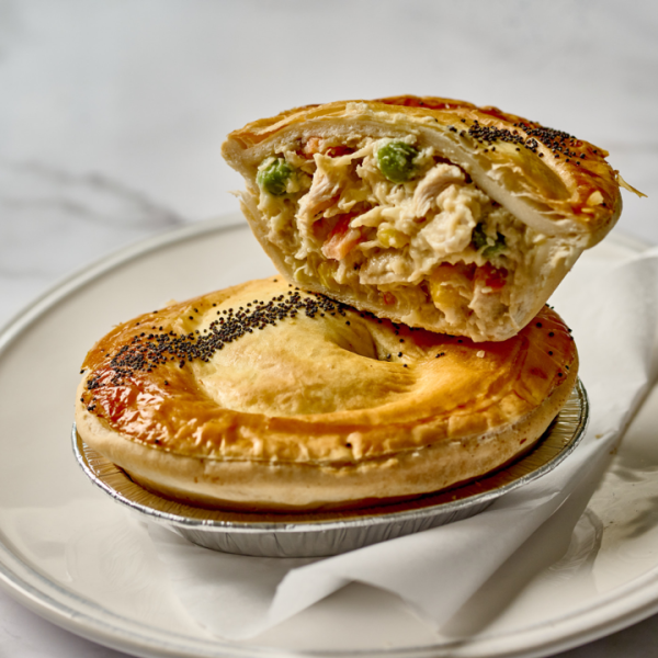 Cafe Mornay Chicken & Vegetable Pie_image_Thompson's Wholesale Bakery Pty Ltd_order now