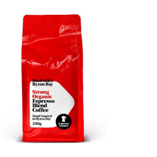 Strong Esp Blend Organic 250g Espresso Grind