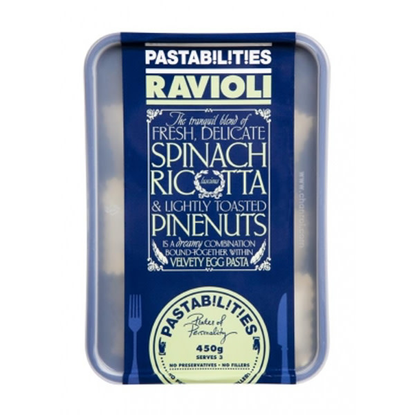 Large Ravioli - Ricotta & Spinach (in egg pasta) (~1kg)