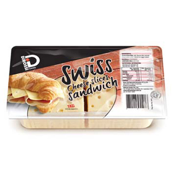 Di Rossi Swiss Sliced Cheese 1K   Baguette