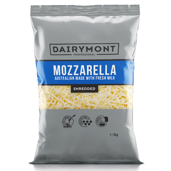Cheese Mozzarella Shredded Dairymont 2kg_image_Southern Fresh Australia_order now
