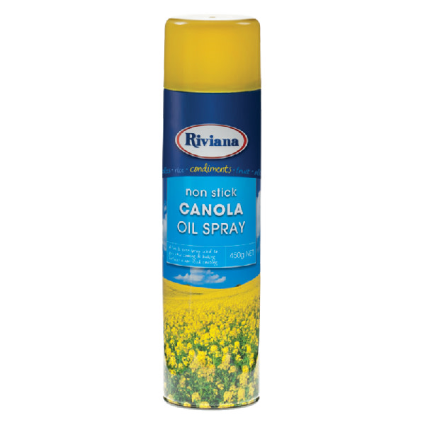 Oil Canola Spray Tin Riviana 450g