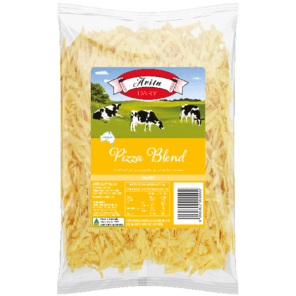 Pizza Blend Cheese 2kg (Avita Dairy)(6/ctn)