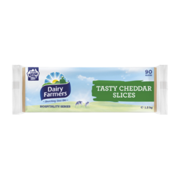 CHEESE SLICED 90 TASTY 1.5KG DAIRY FARMERS_image_DONS FOOD SERVICE_order now