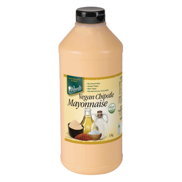 Vegan Chipotle Mayonaise 1lt Bottle Woods_image_Alpha Seafoods Foodservice_order now
