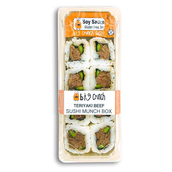 Large Sushi Munch Boxes - Teriyaki Beef - Cucumber (200g)_image_Big Crunch Sushi_order now