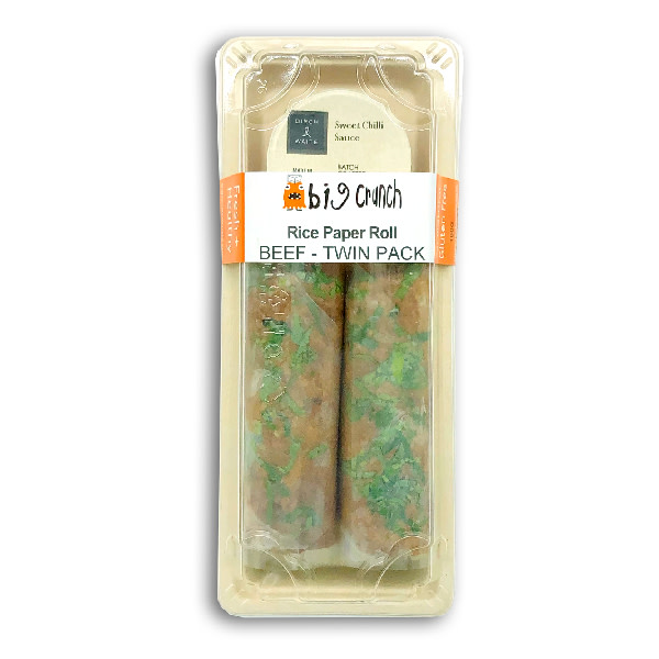 Vietnamese Rice Paper Rolls - Beef 2-Pack w/ Dipping Sauce (160g)_image_Big Crunch Sushi_order now
