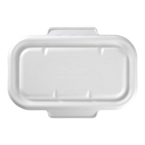 White Biocane Lunch Box Lid 500/ctn