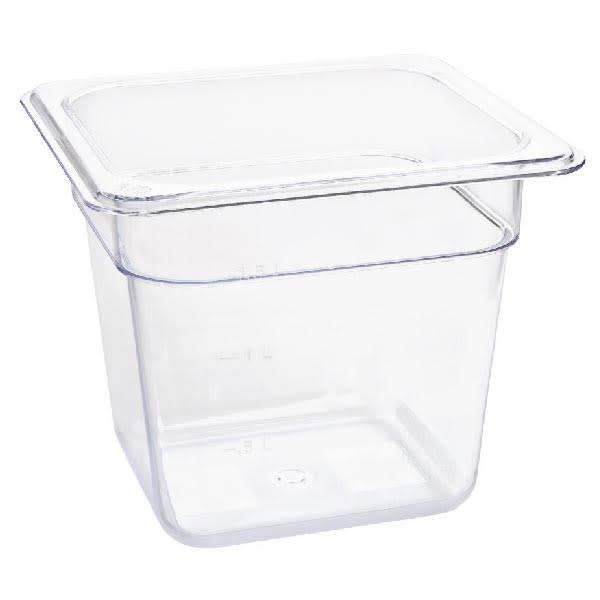 Vogue Clear Polycarbonate 1/6 Gastronorm Tray 150mm_image_Nisbets_order now