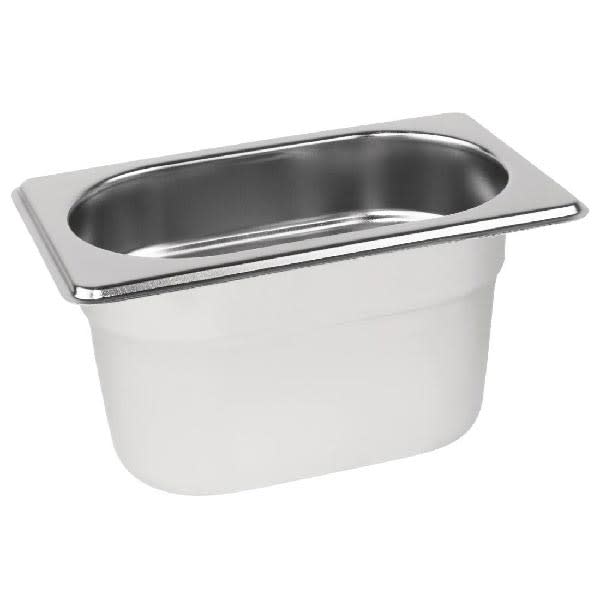 Vogue Stainless Steel 1/9 Gastronorm Tray 100mm_image_Nisbets_order now
