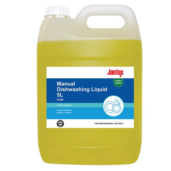 Jantex Manual Dishwashing Liquid Concentrate Lemon 5Ltr_image_Nisbets_order now