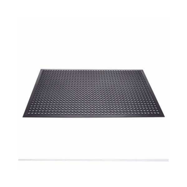 Jantex Rubber Anti-Fatigue Mat Black 1500x900mm_image_Nisbets_order now
