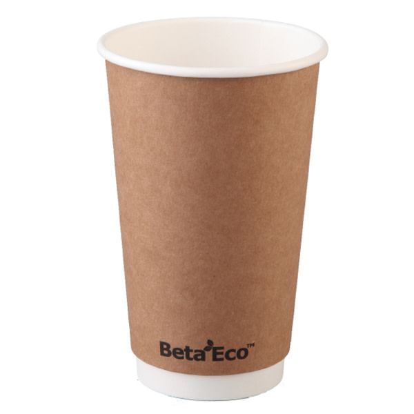 Beta Eco Smooth Double Wall 16oz Kraft Coffee Cup (90mm) 500/ctn_image_Anchor Packaging_order now