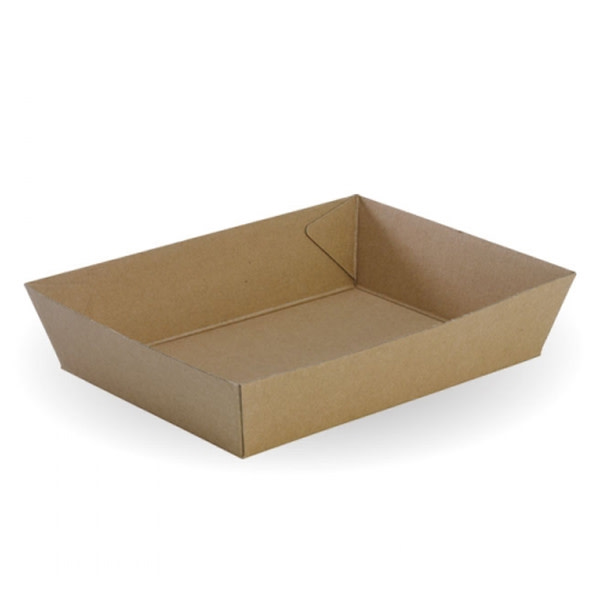 BioPak BioBoard Tray #3 Kraft 205 x 160 x 45mm (x250)