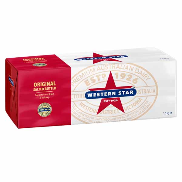 Western Star Butter - Salted 1.5Kg_image_Hudson Pacific Foodservice_order now