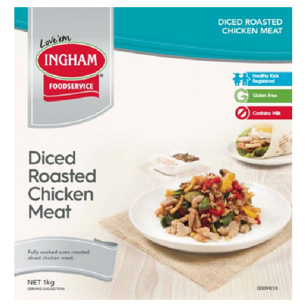 Inghams Chicken - Meat Diced Free Flow 1Kg_image_Hudson Pacific Foodservice_order now