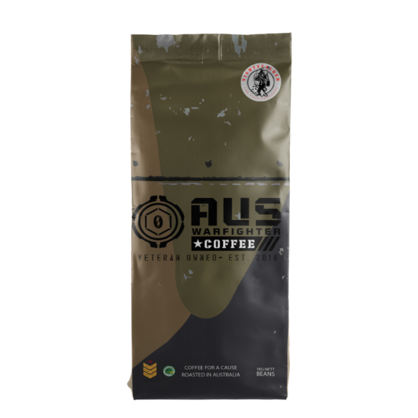 Aust Warfighters House Blend Beans 1kg_image_Australian Warfighters Coffee_order now