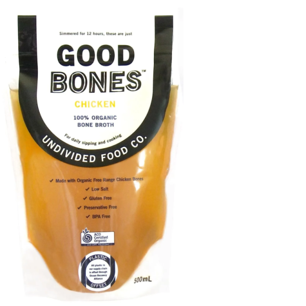 Undivided Food Co Organic Chicken Bone Broth 6x500g_image_Ultimate Fine Foods_order now