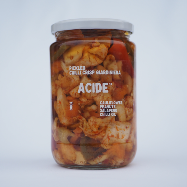 ACIDE - (Pack of 6) CHILLI CRISP GIARDINIERA 700G 