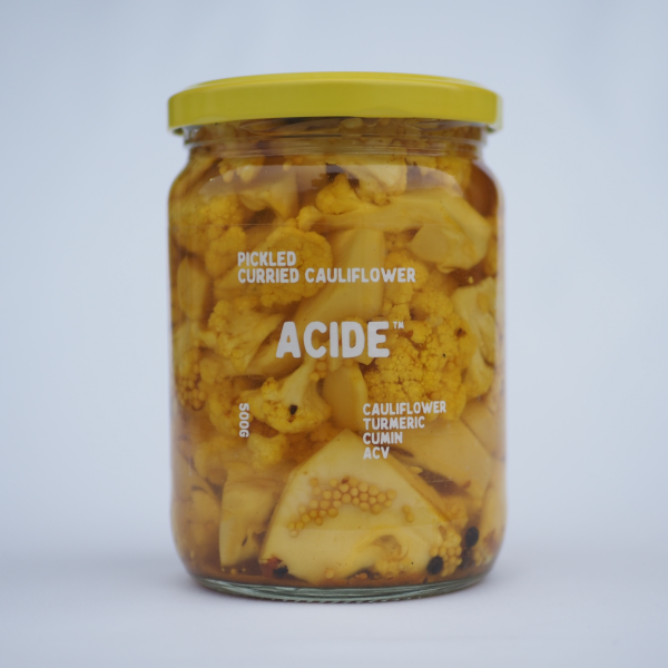 ACIDE - (Pack of 6) PICKLED CURRIED CAULIFLOWER 500G 