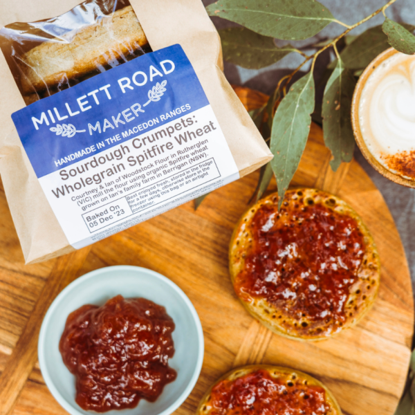 Wholegrain Spitfire Wheat Crumpet - Retail 6-Pack_image_Millett Road Maker_order now