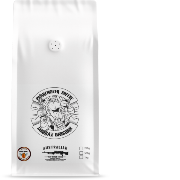 Combat Unicorn V2 Beans 1kg Wh_image_Australian Warfighters Coffee_order now