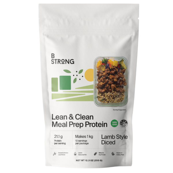 B Strong (Harvest B) - Lamb Style Diced Meal Prep Protein - 1kg (350g dry)_image_The Plant Pantry - Plant Based Food Distributor_order now