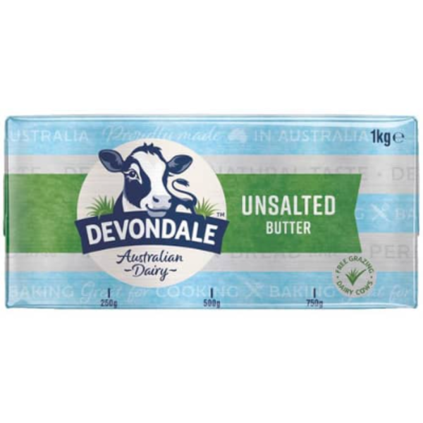 BUTTER UNSALTED DEVONDALE 1KG (10) _image_Reliable Food Distributors_order now