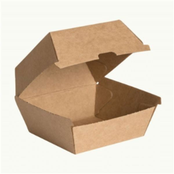 Burger Box Kraft Corrugated 102x 105x85mm - 250 / Carton_image_Catersupply_order now