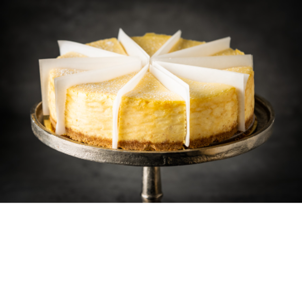 8" New York Cheesecake - SLICED (10 pieces)_image_Looma's Cakes_order now