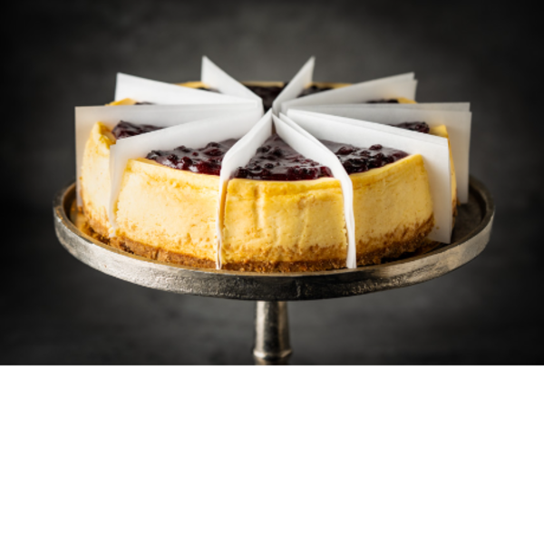 8" Blueberry Cheesecake - SLICED (10 pieces)_image_Looma's Cakes_order now