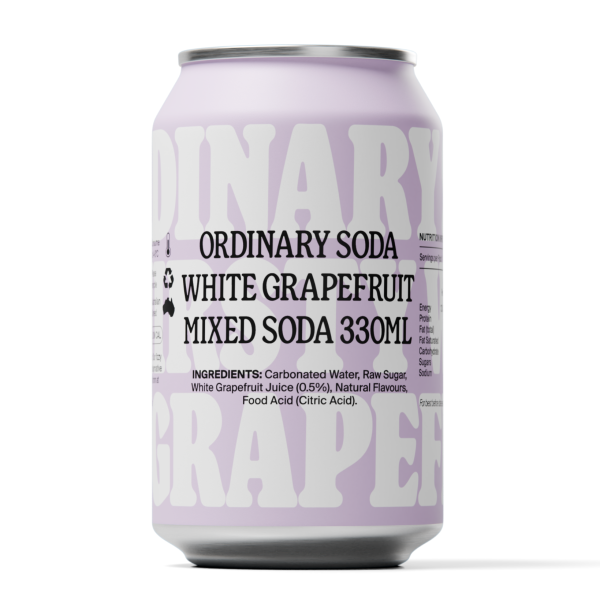 Ordinary Soda White Grapefruit 12 x 330ml_image_Ordinary Soda_order now